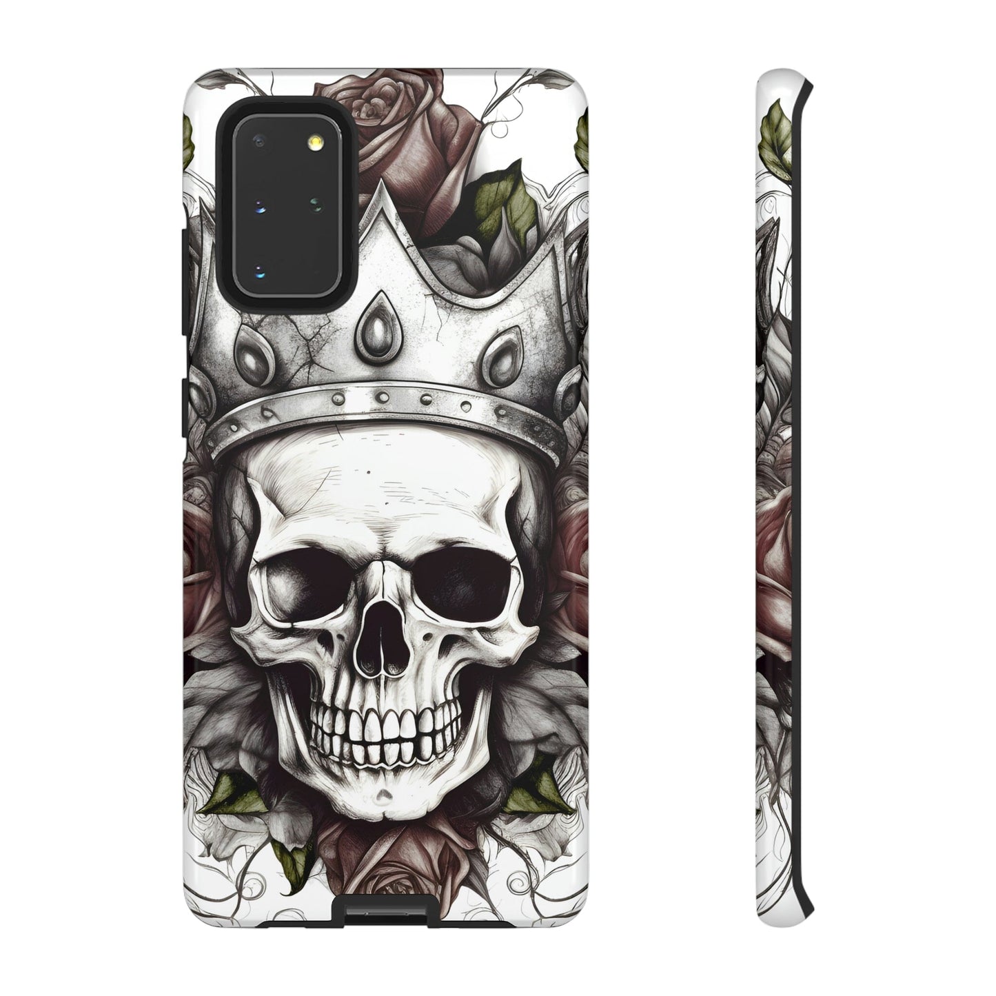 Skull and Roses Tough Case for Samsung Galaxy Phone Case InkedOut Samsung Galaxy S20+ Glossy 