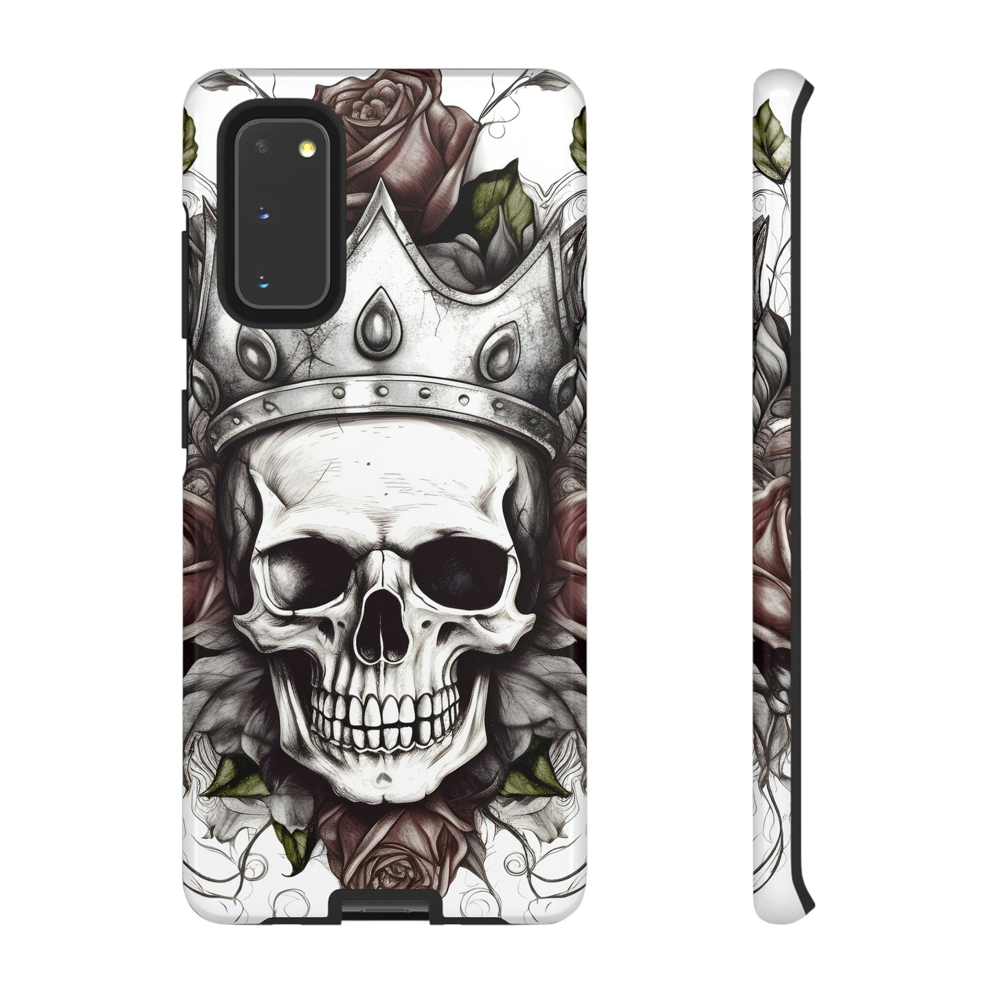 Skull and Roses Tough Case for Samsung Galaxy Phone Case InkedOut Samsung Galaxy S20 Glossy 