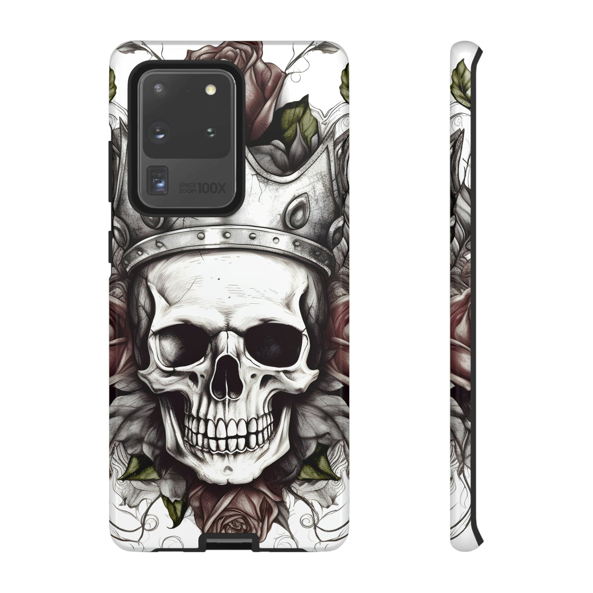 Skull and Roses Tough Case for Samsung Galaxy Phone Case InkedOut Samsung Galaxy S20 Ultra Glossy 