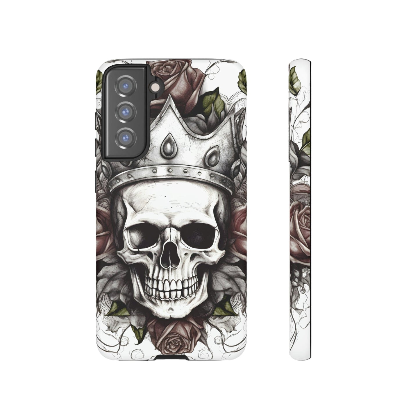 Skull and Roses Tough Case for Samsung Galaxy Phone Case InkedOut Samsung Galaxy S21 FE Matte 