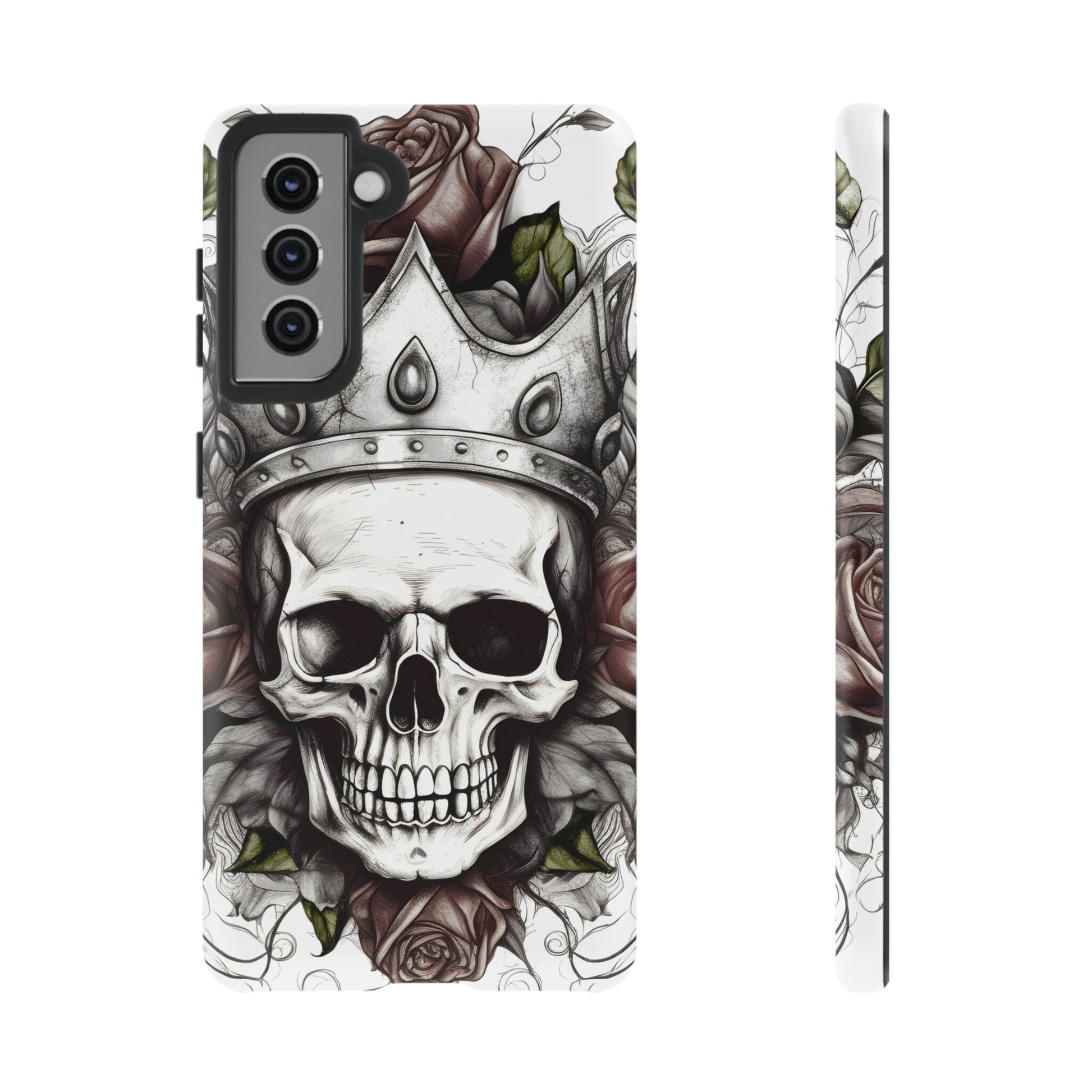 Skull and Roses Tough Case for Samsung Galaxy Phone Case InkedOut Samsung Galaxy S21 Matte 