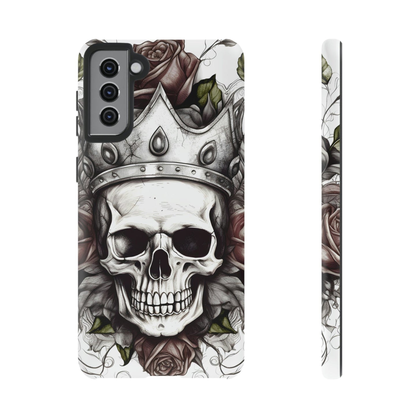 Skull and Roses Tough Case for Samsung Galaxy Phone Case InkedOut Samsung Galaxy S21 Plus Matte 