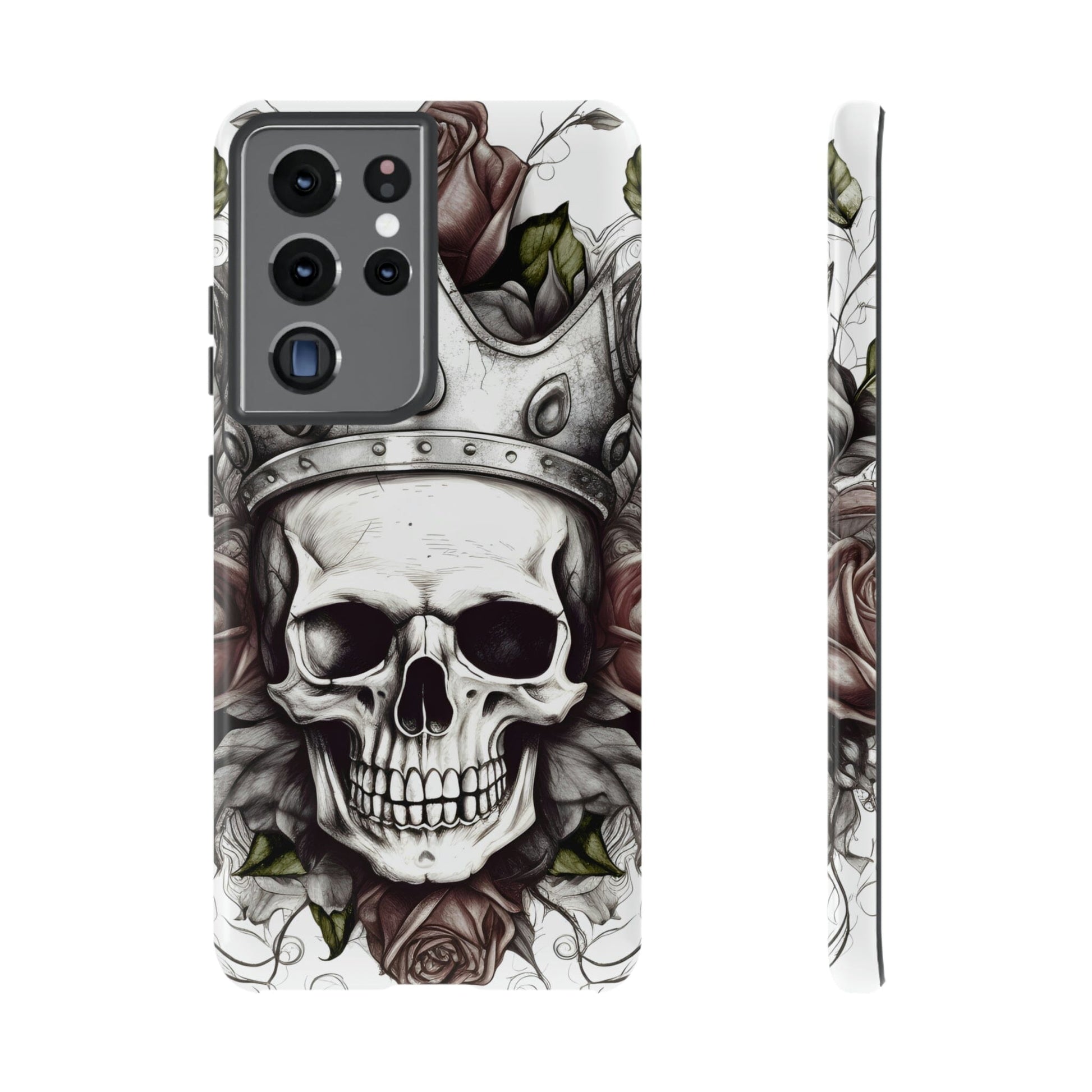 Skull and Roses Tough Case for Samsung Galaxy Phone Case InkedOut Samsung Galaxy S21 Ultra Glossy 