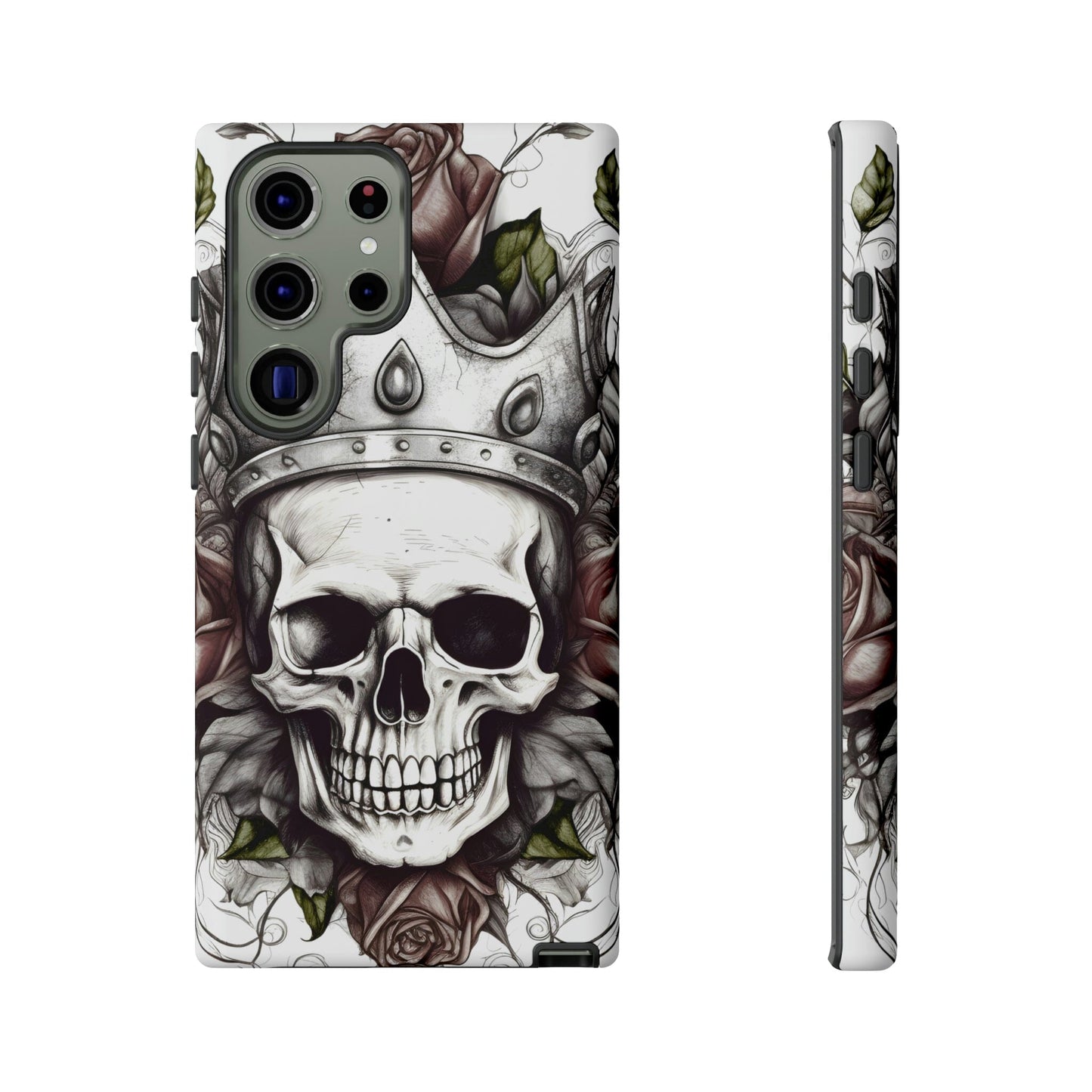 Skull and Roses Tough Case for Samsung Galaxy Phone Case InkedOut Samsung Galaxy S23 Ultra Matte 