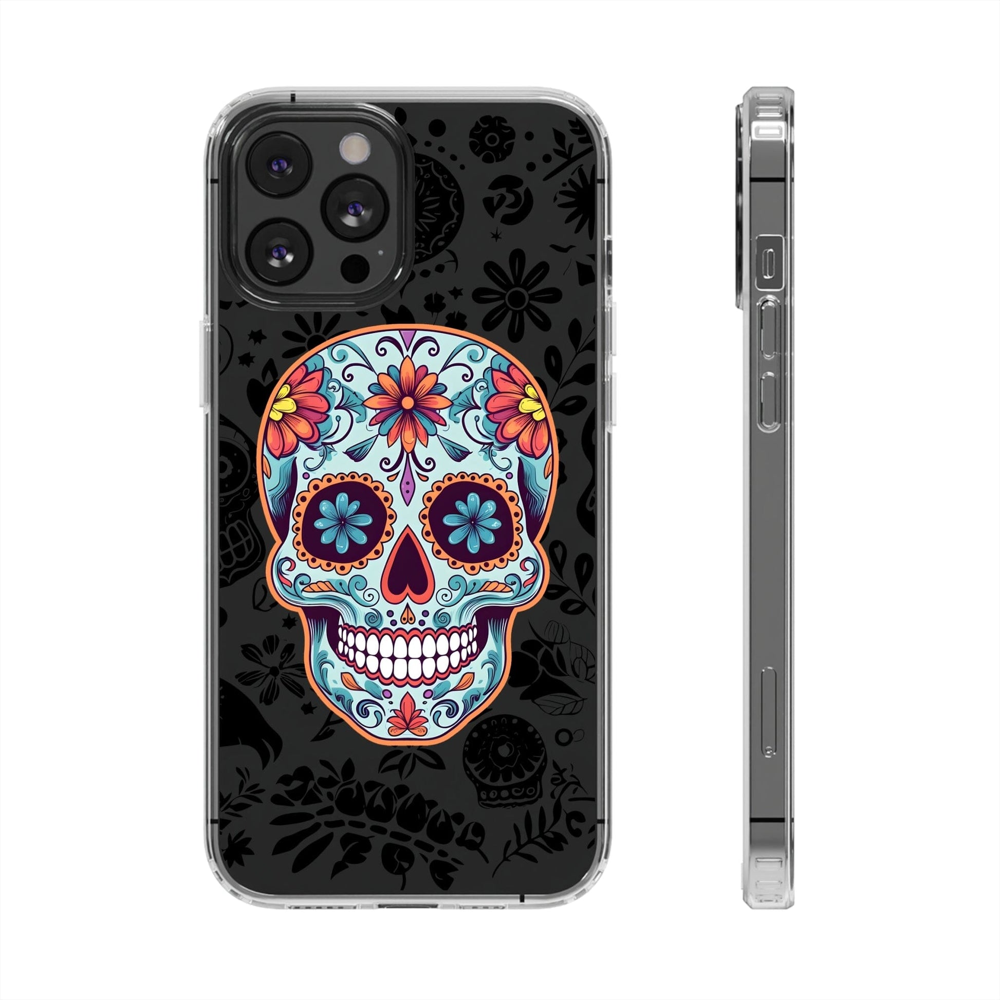 Skullptural Sugar Skull Phone Case - Celebrate Dia de los Muertos! Phone Case InkedOut iPhone 12 Pro Max Without gift packaging 