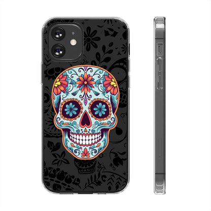 Skullptural Sugar Skull Phone Case - Celebrate Dia de los Muertos! Phone Case InkedOut iPhone 12 Without gift packaging 