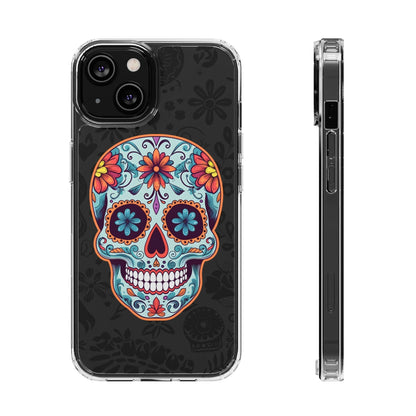 Skullptural Sugar Skull Phone Case - Celebrate Dia de los Muertos! Phone Case InkedOut iPhone 14 Without gift packaging 