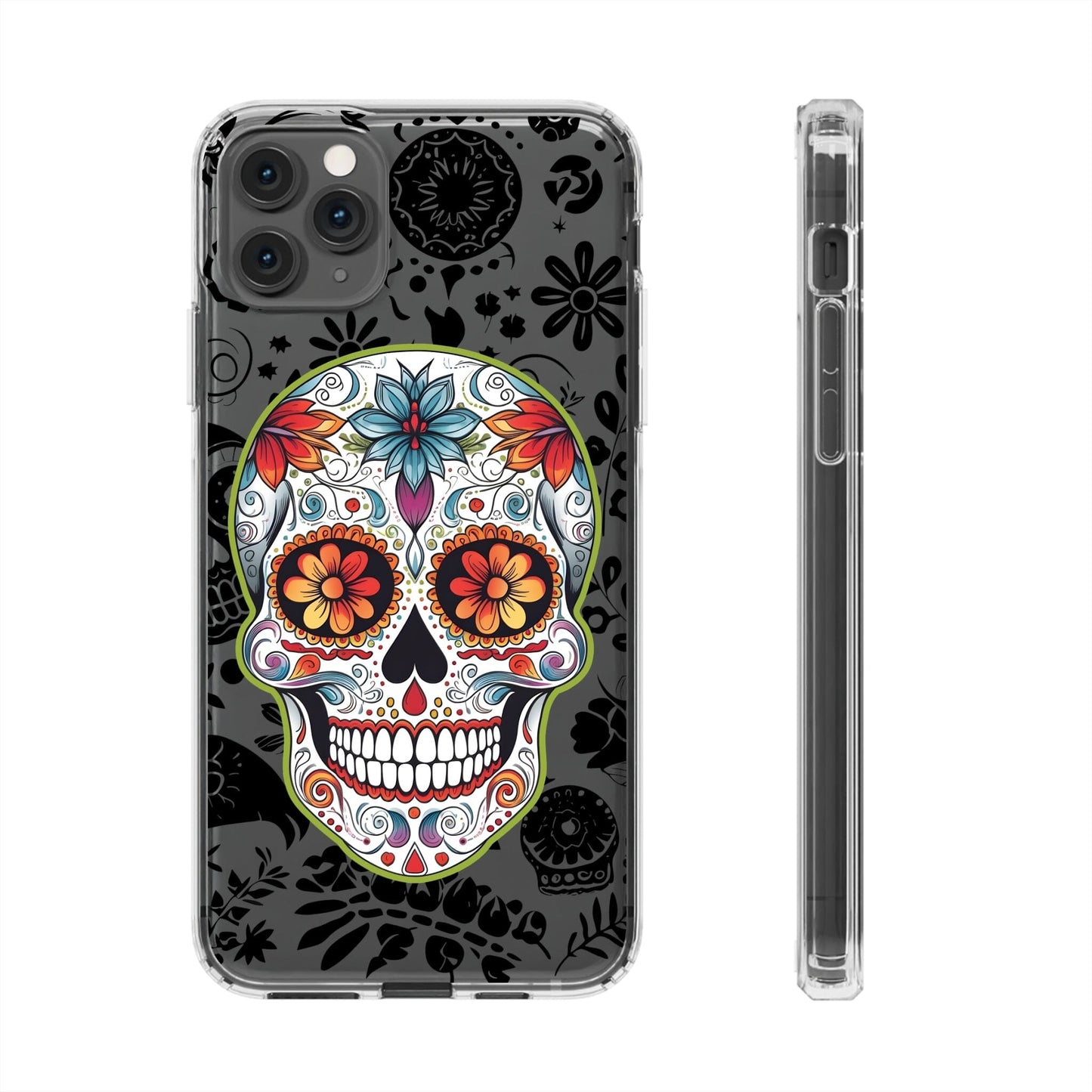 Stylish Sugar Skull Phone Case - Live the Dia de los Muertos Spirit! Phone Case InkedOut iPhone 11 Pro Max Without gift packaging 