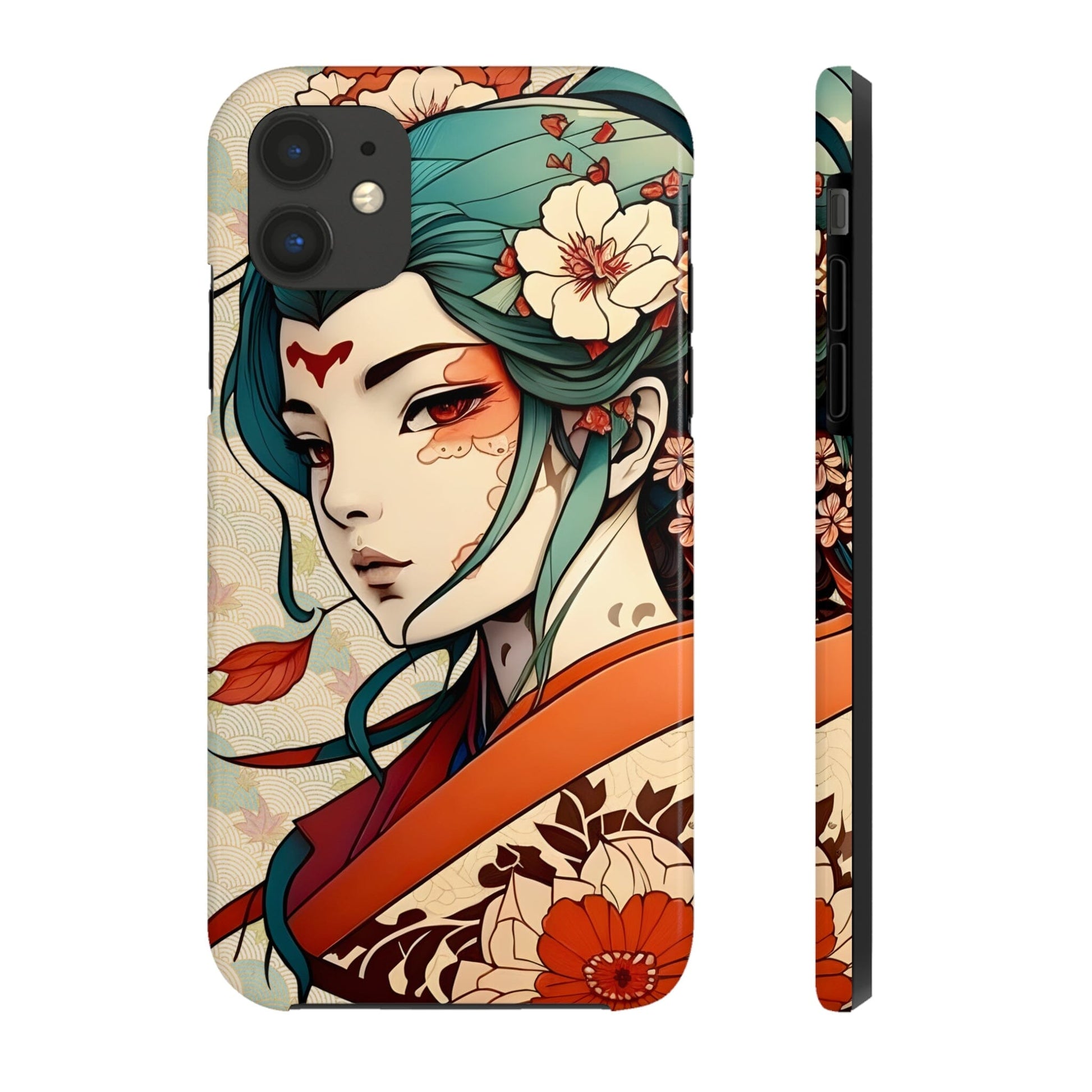 Tattoo-Inspired Anime-Style Japanese Geisha Phone Case Phone Case InkedOut iPhone 11 