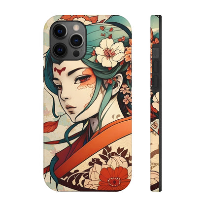 Tattoo-Inspired Anime-Style Japanese Geisha Phone Case Phone Case InkedOut iPhone 12 Pro Max 