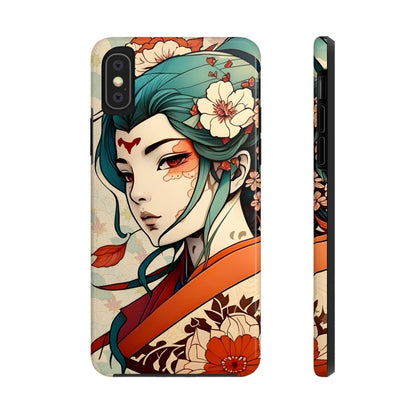 Tattoo-Inspired Anime-Style Japanese Geisha Phone Case Phone Case InkedOut iPhone X 