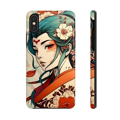 Tattoo-Inspired Anime-Style Japanese Geisha Phone Case Phone Case InkedOut iPhone XS 