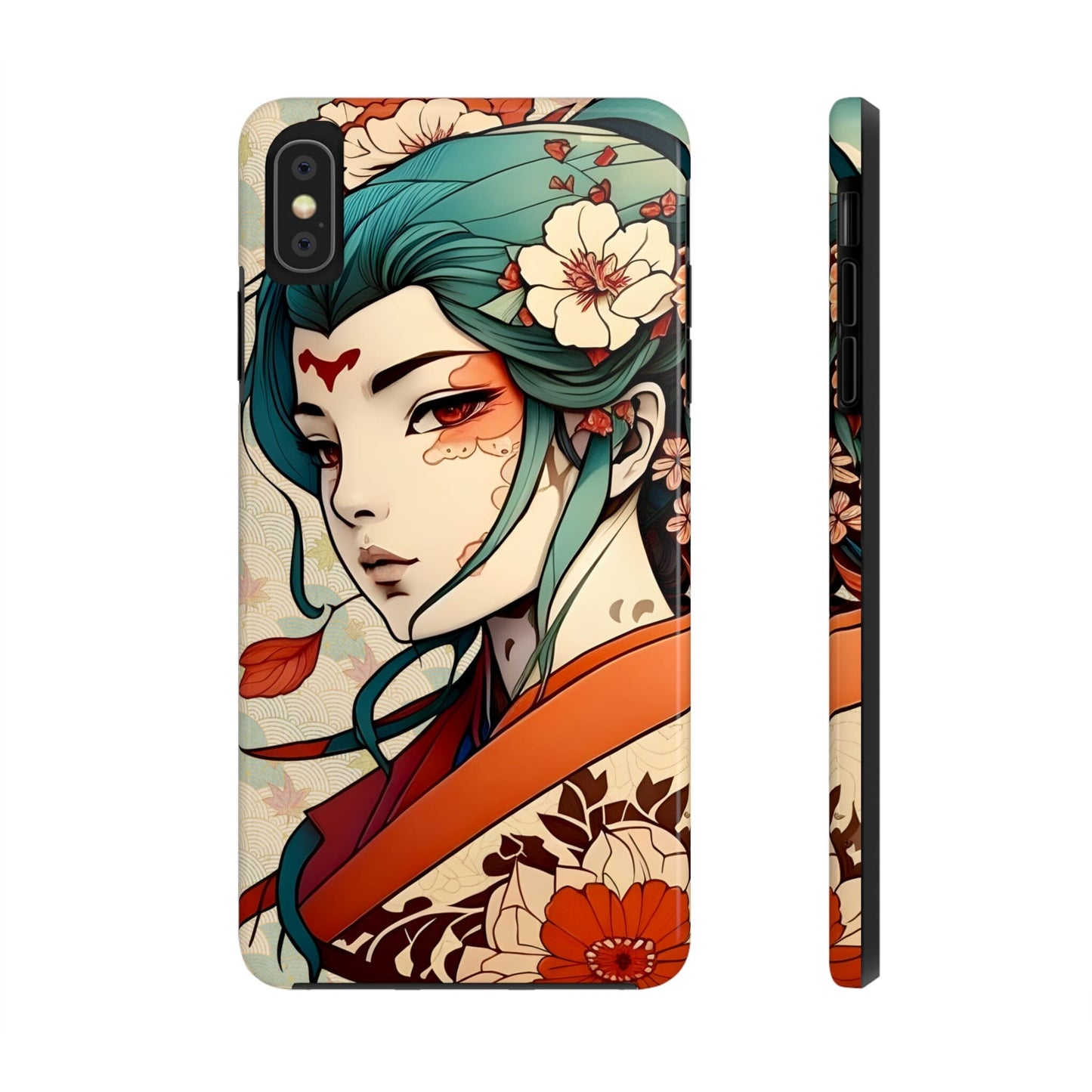 Tattoo-Inspired Anime-Style Japanese Geisha Phone Case Phone Case InkedOut iPhone XS MAX 