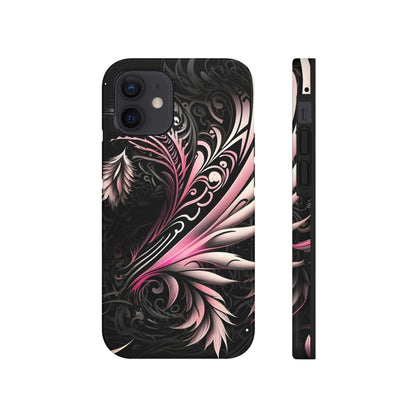 Tattoo Inspired Pink Tribal iPhone Tough Phone Case Phone Case InkedOut iPhone 12 Mini 