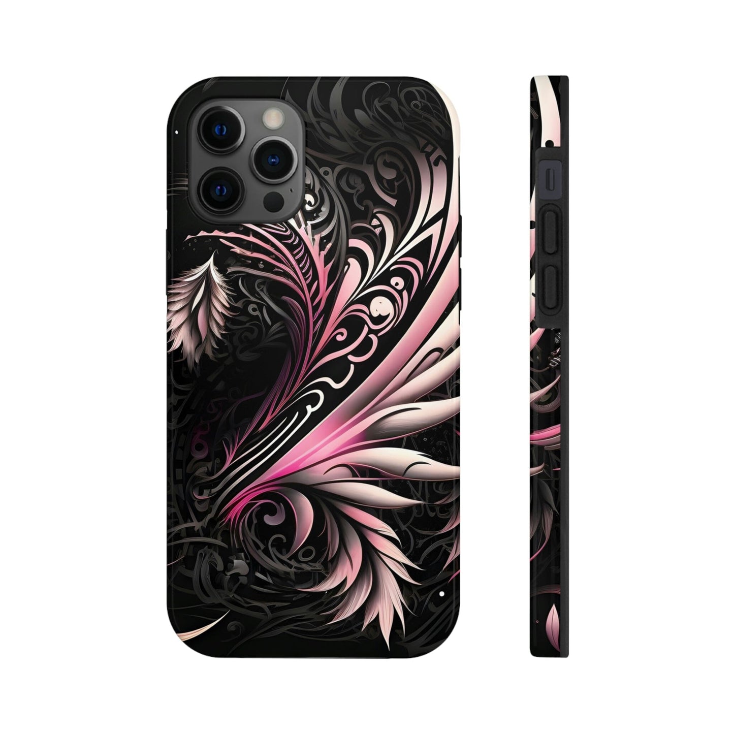 Tattoo Inspired Pink Tribal iPhone Tough Phone Case Phone Case InkedOut iPhone 12 Pro 