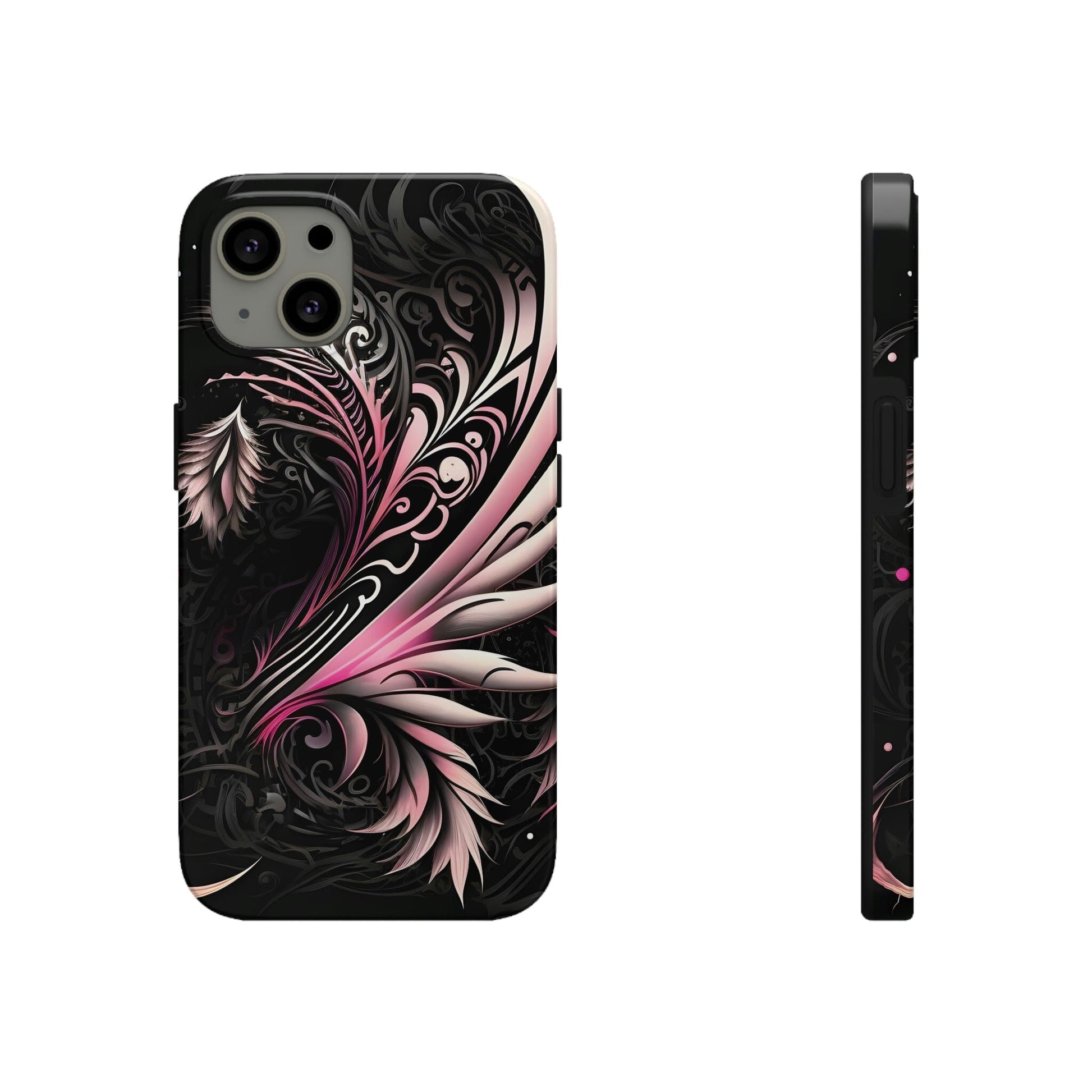 Tattoo Inspired Pink Tribal iPhone Tough Phone Case Phone Case InkedOut iPhone 13 