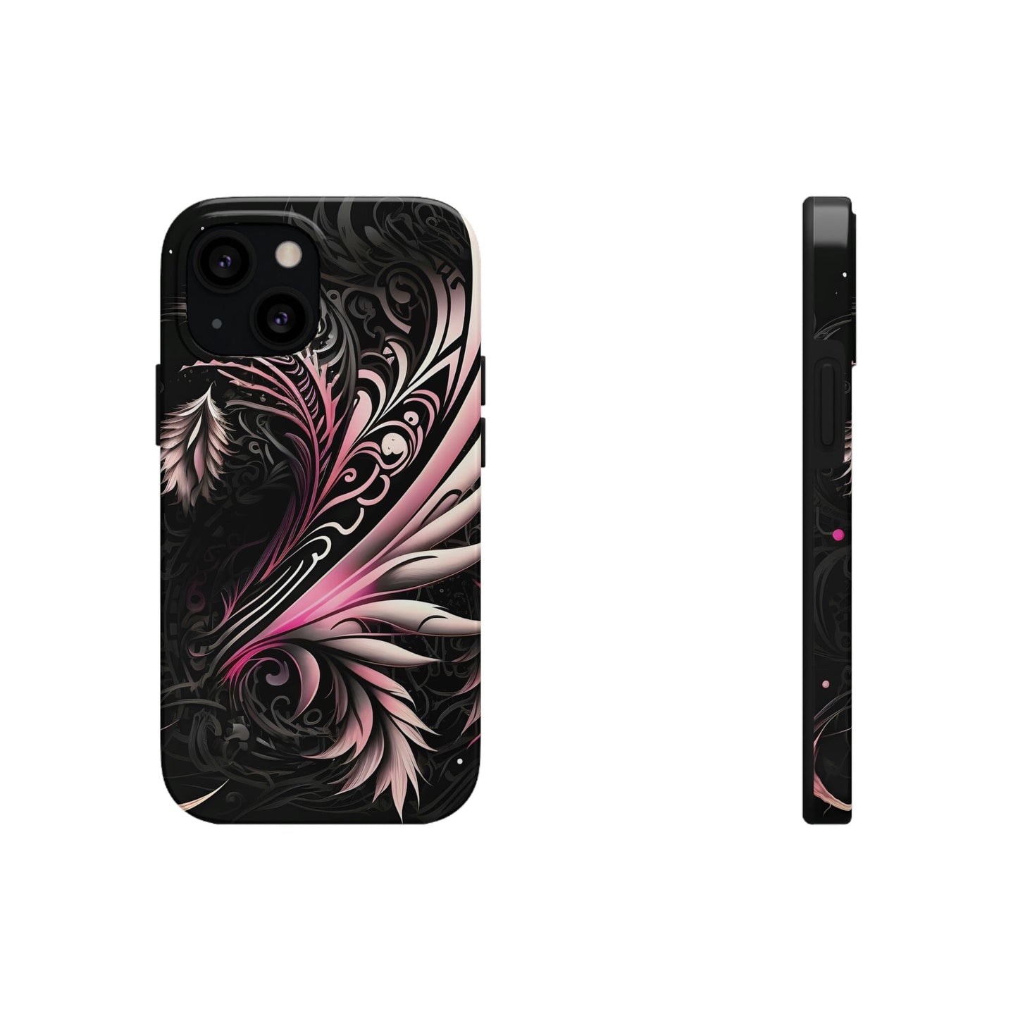 Tattoo Inspired Pink Tribal iPhone Tough Phone Case Phone Case InkedOut iPhone 13 Mini 