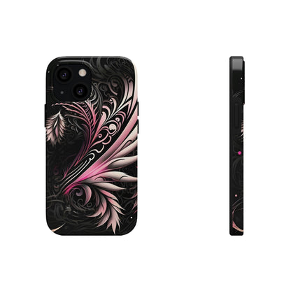 Tattoo Inspired Pink Tribal iPhone Tough Phone Case Phone Case InkedOut iPhone 13 Mini 