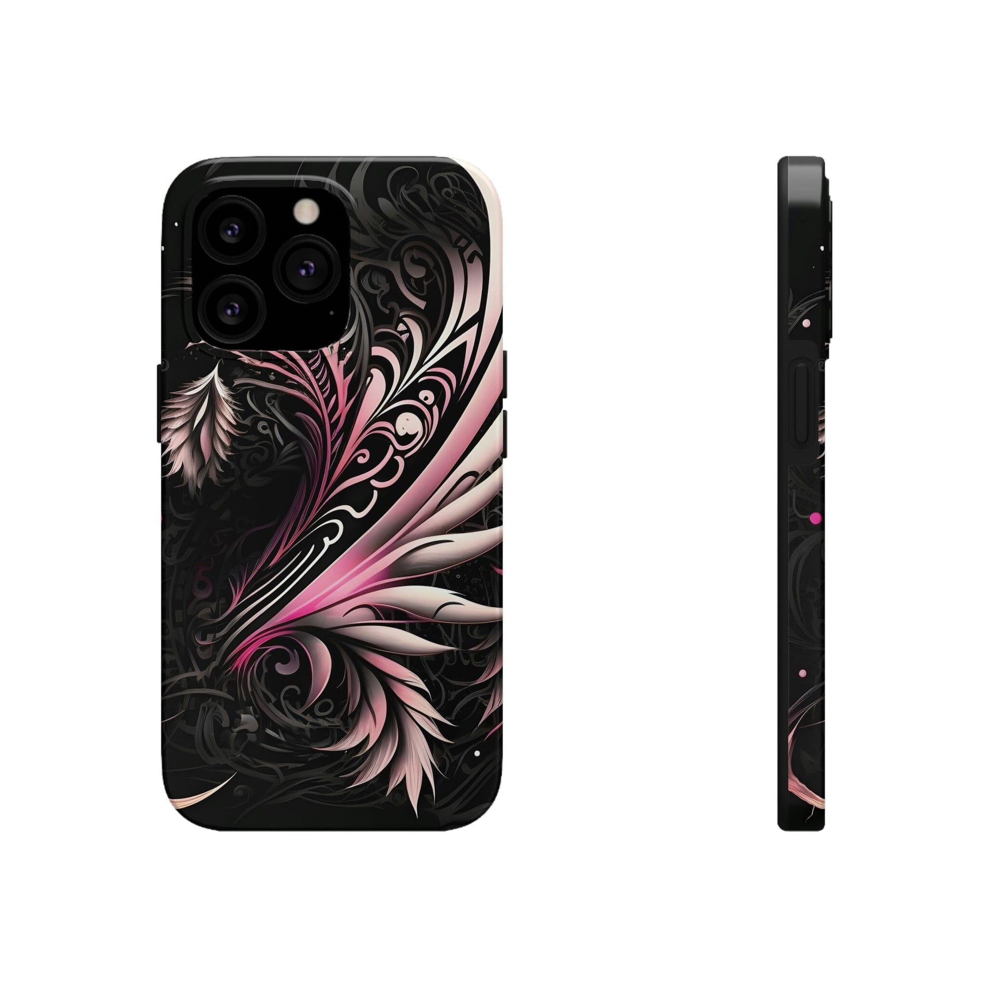 Tattoo Inspired Pink Tribal iPhone Tough Phone Case Phone Case InkedOut iPhone 13 Pro 