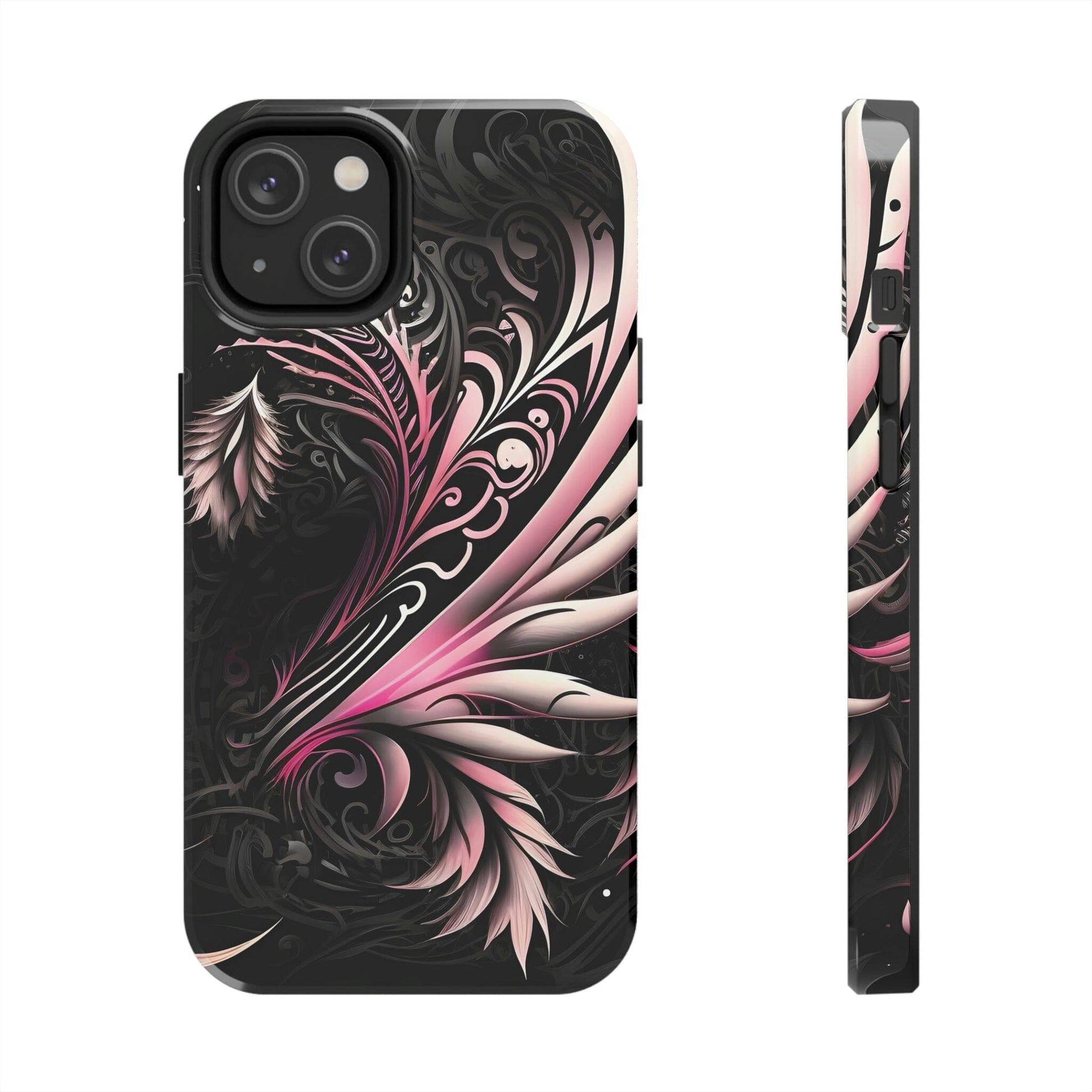 Tattoo Inspired Pink Tribal iPhone Tough Phone Case Phone Case InkedOut iPhone 14 