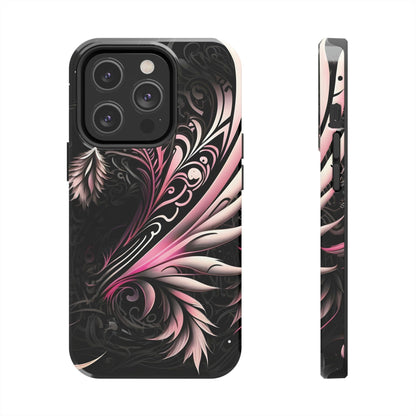 Tattoo Inspired Pink Tribal iPhone Tough Phone Case Phone Case InkedOut iPhone 14 Pro 