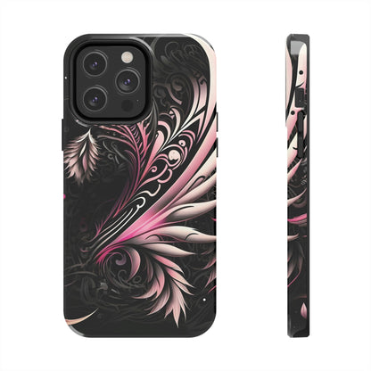 Tattoo Inspired Pink Tribal iPhone Tough Phone Case Phone Case InkedOut iPhone 14 Pro Max 