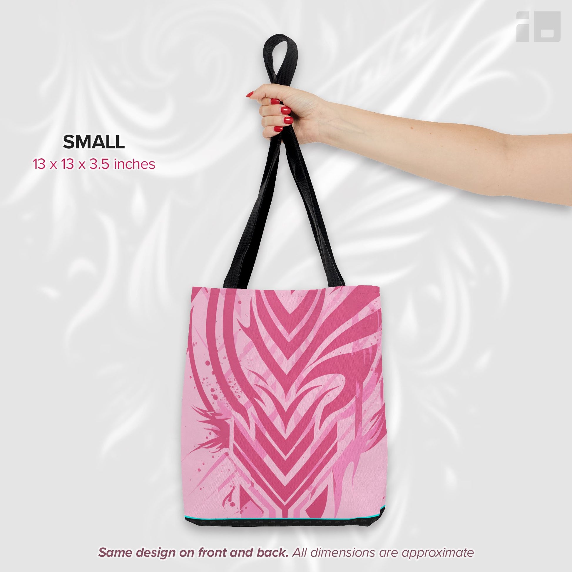 Totally Pink! Tribal Tote Bag- Tattoo Inspired Fashion Bags Printify 