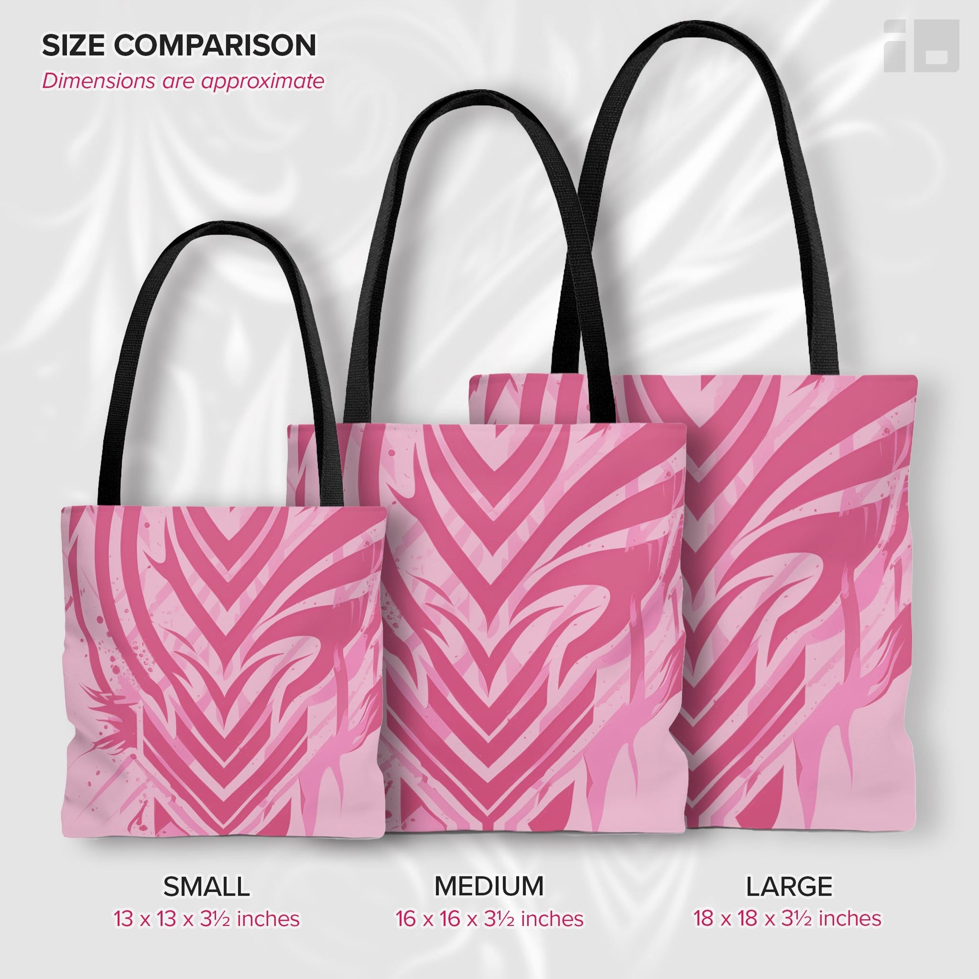 Totally Pink! Tribal Tote Bag- Tattoo Inspired Fashion Bags Printify 