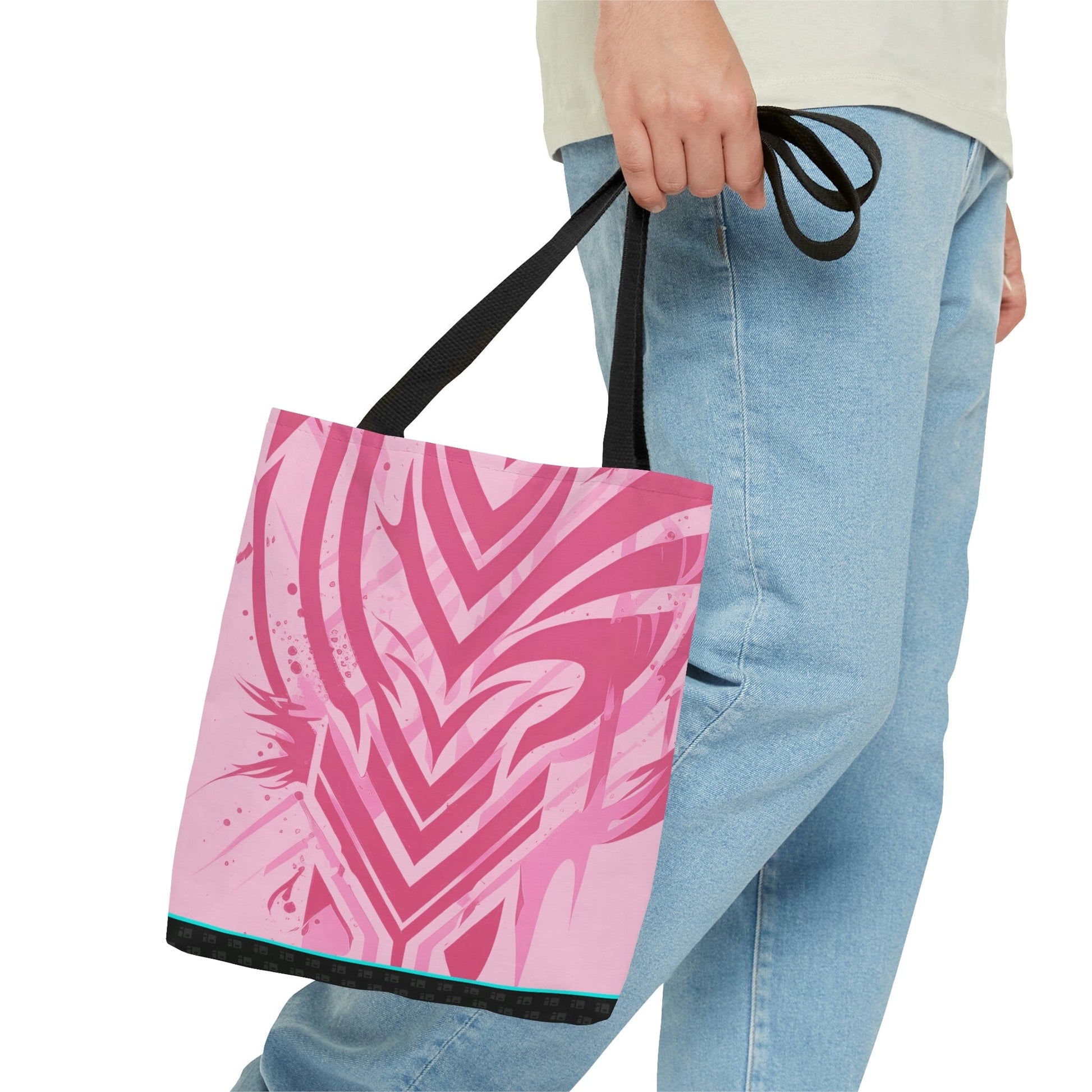 Totally Pink! Tribal Tote Bag- Tattoo Inspired Fashion Bags Printify 