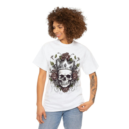 Unisex Classic Skull and Roses Tattoo Design T-shirt T-Shirt Printify 