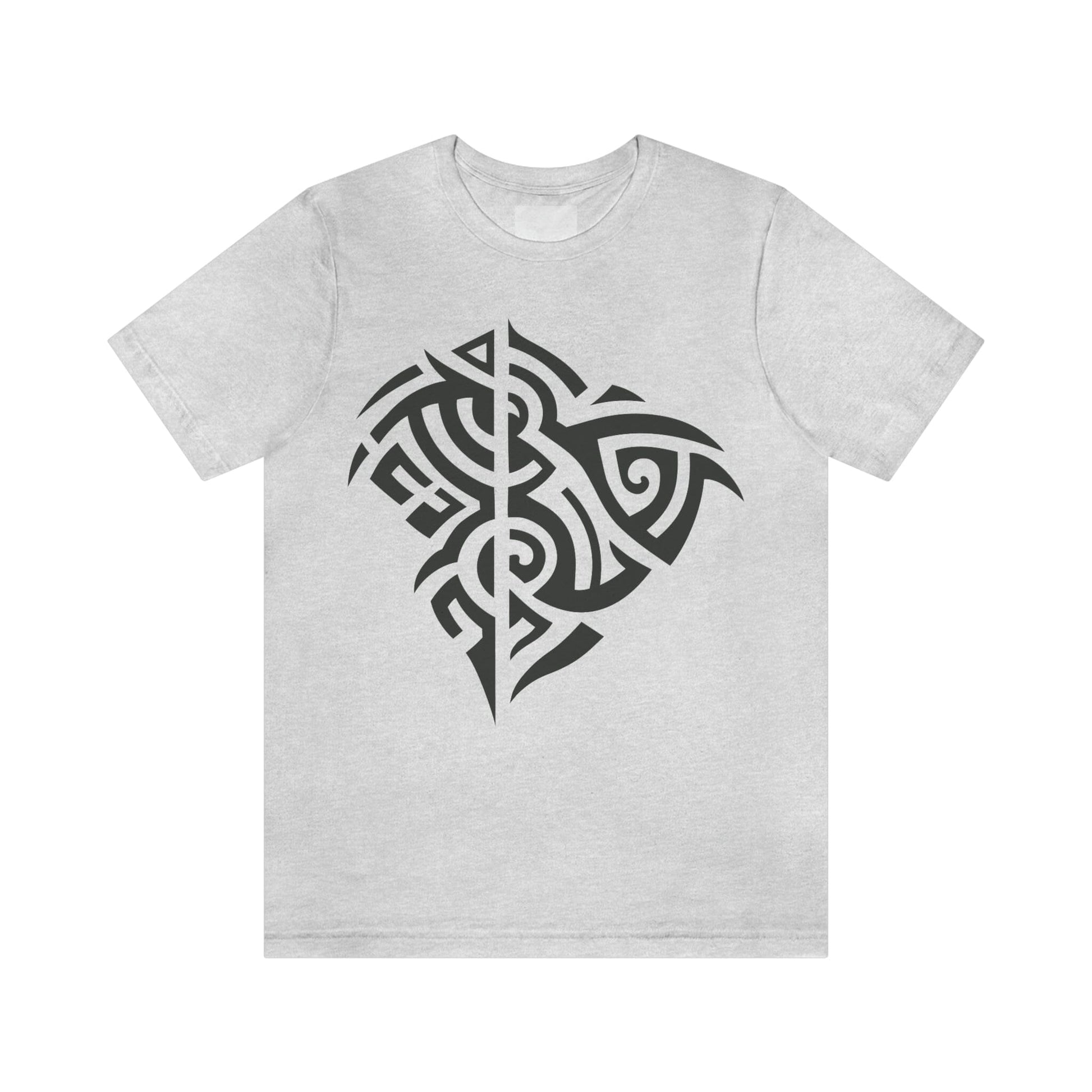 Unisex Gunmetal Tribal Manta T-shirt- Tattoo Inspired Clothing T-Shirt Printify Ash S 