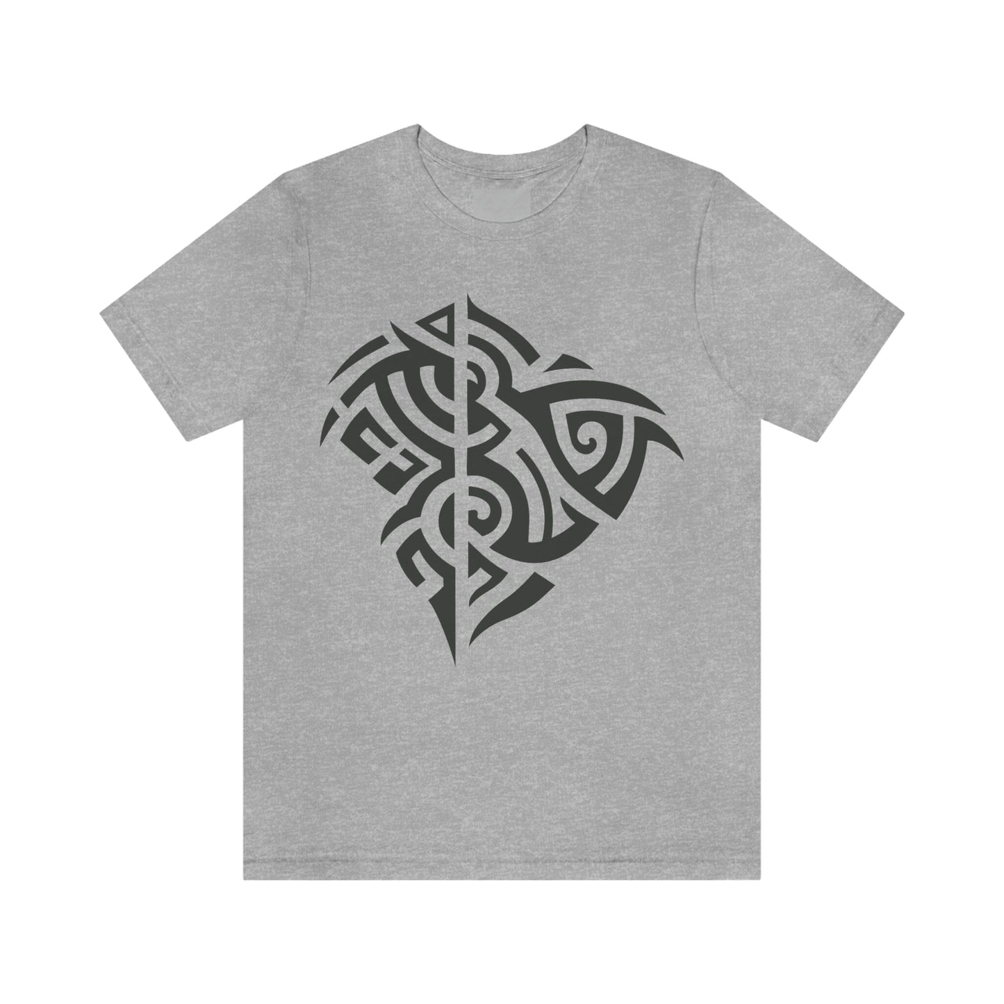 Unisex Gunmetal Tribal Manta T-shirt- Tattoo Inspired Clothing T-Shirt Printify Athletic Heather M 