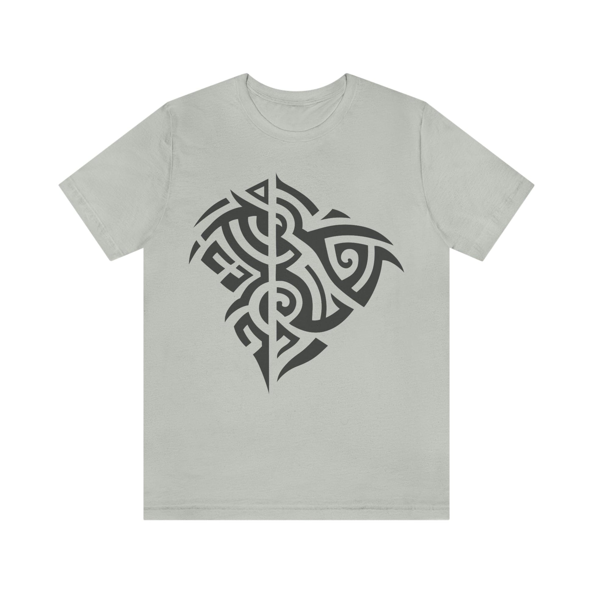 Unisex Gunmetal Tribal Manta T-shirt- Tattoo Inspired Clothing T-Shirt Printify Silver S 