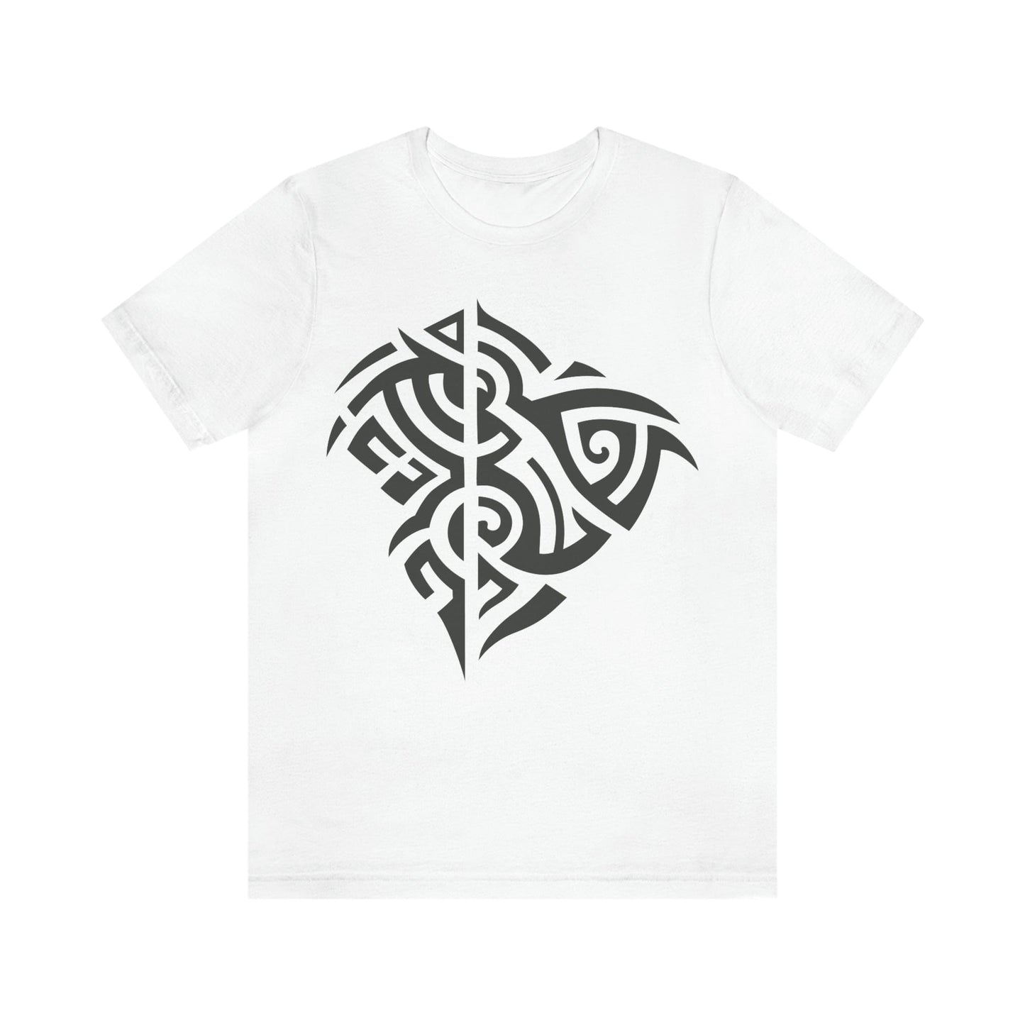 Unisex Gunmetal Tribal Manta T-shirt- Tattoo Inspired Clothing T-Shirt Printify White S 