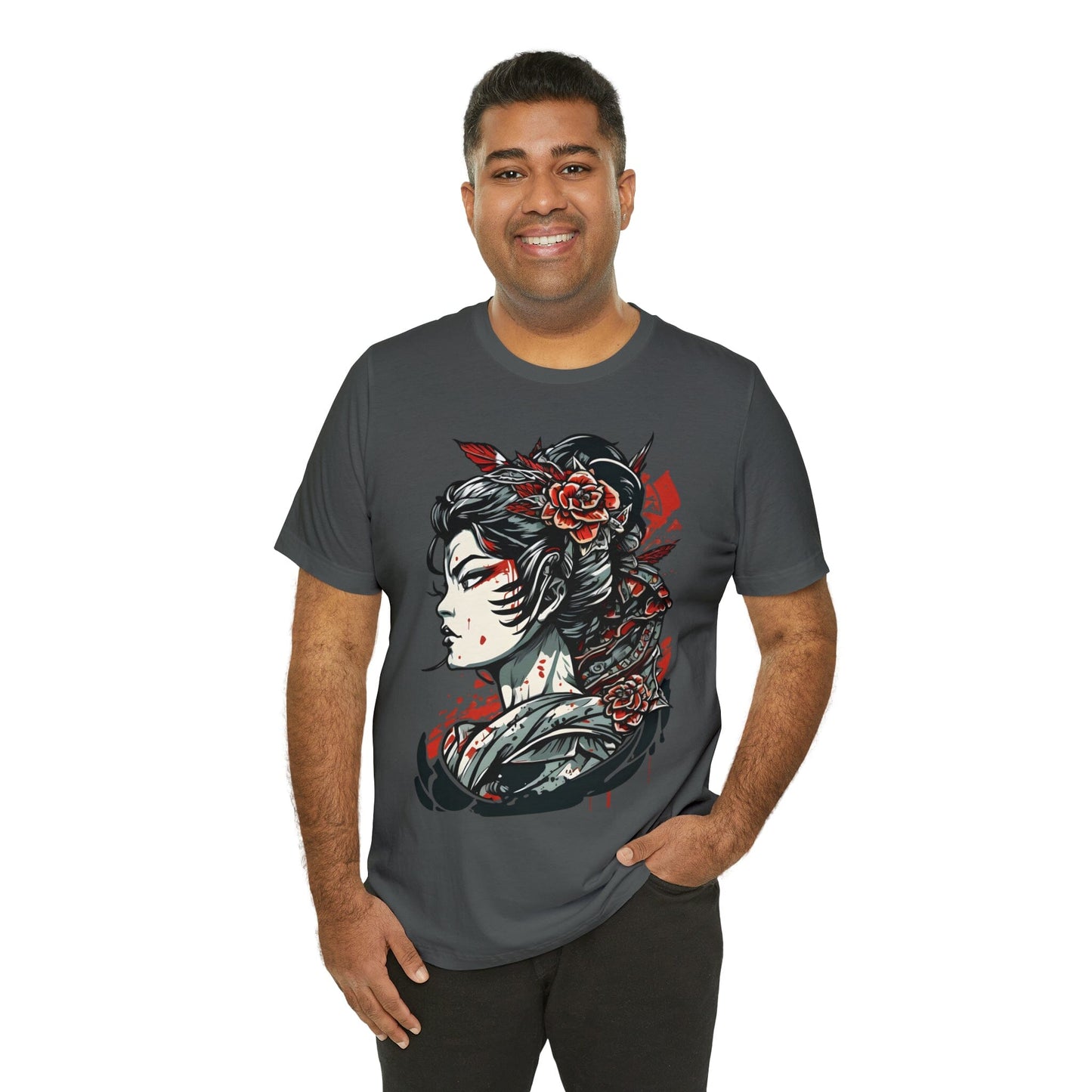 Unisex Japanese Geisha Artistic Design T-shirt- Tattoo Inspired Apparel T-Shirt InkedOut 