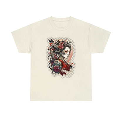 Unisex Japanese Geisha T-shirt- Tattoo Inspired Fashion T-Shirt Printify Natural M 