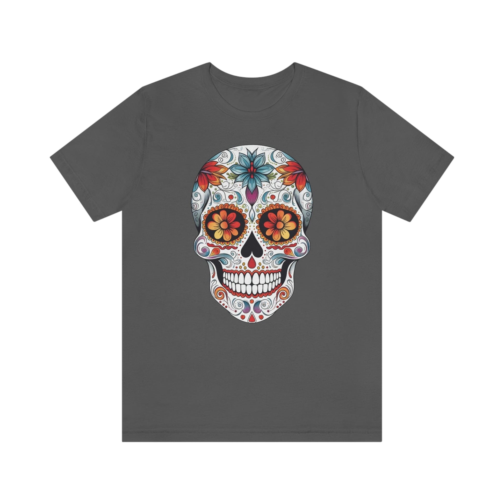 Unisex Mexican Day of the Dead Calavera T-Shirt- Tattoo Inspired Fashion T-Shirt Printify S Asphalt 