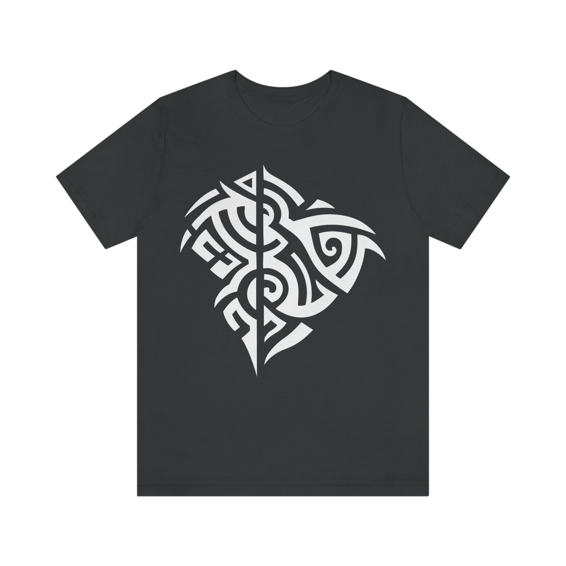 Unisex White Tribal Manta T-shirt- Tattoo Inspired Clothes T-Shirt Printify M Dark Grey 