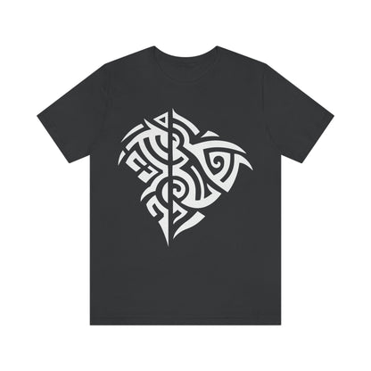 Unisex White Tribal Manta T-shirt- Tattoo Inspired Clothes T-Shirt Printify M Dark Grey 