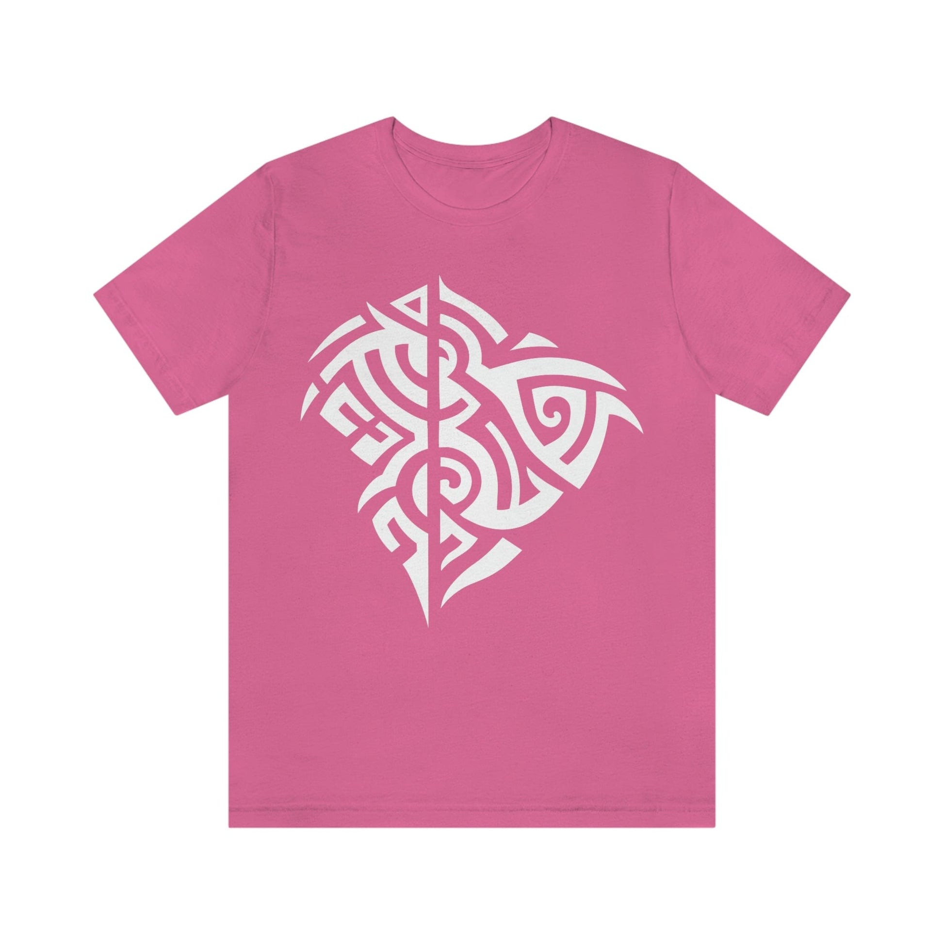 Unisex White Tribal Manta T-shirt- Tattoo Inspired Clothes T-Shirt Printify S Charity Pink 