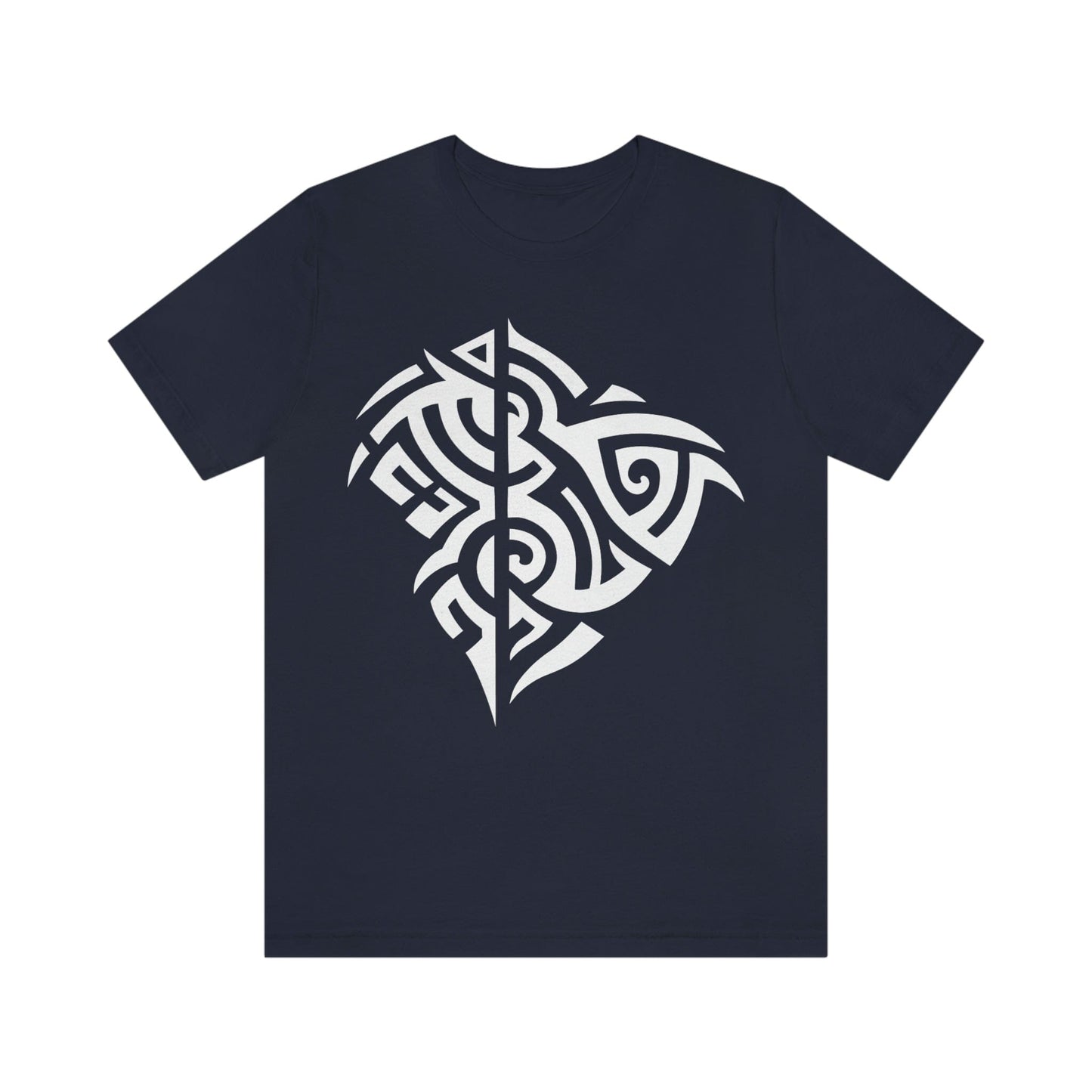 Unisex White Tribal Manta T-shirt- Tattoo Inspired Clothes T-Shirt Printify S Navy 