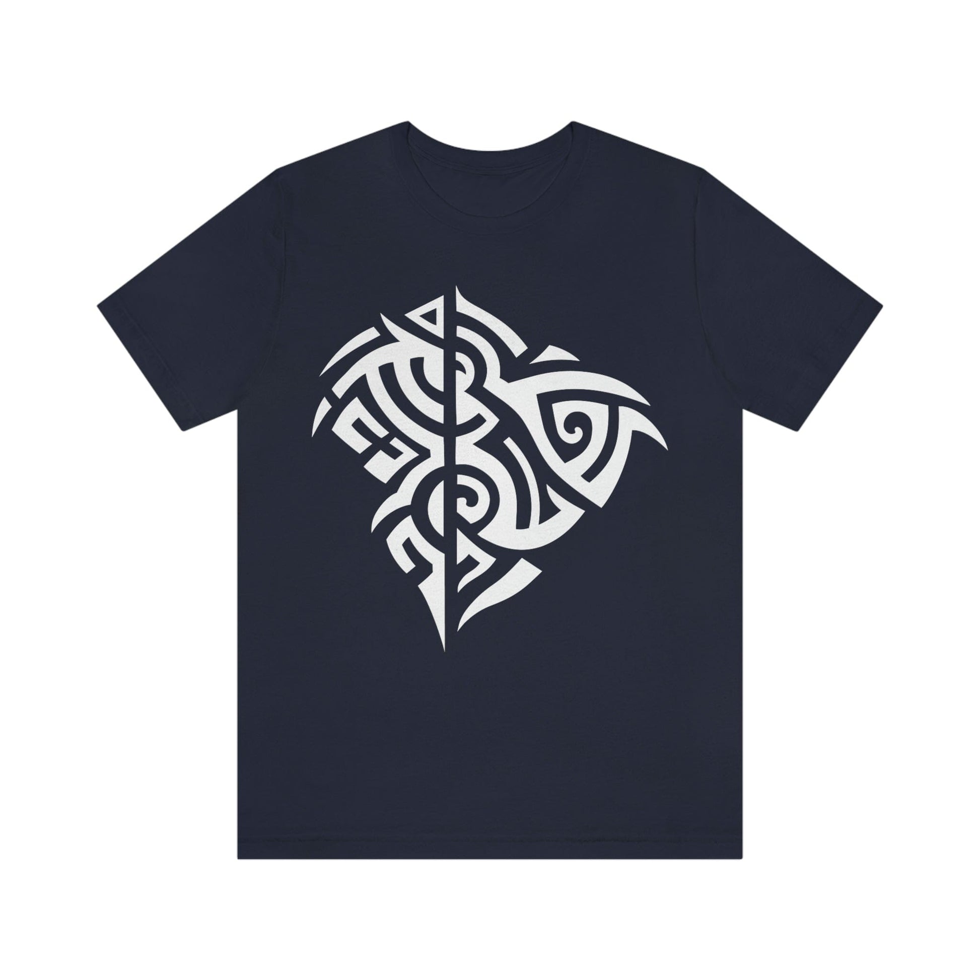 Unisex White Tribal Manta T-shirt- Tattoo Inspired Clothes T-Shirt Printify S Navy 