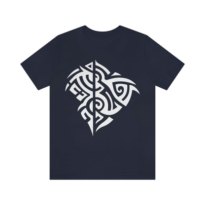 Unisex White Tribal Manta T-shirt- Tattoo Inspired Clothes T-Shirt Printify S Navy 