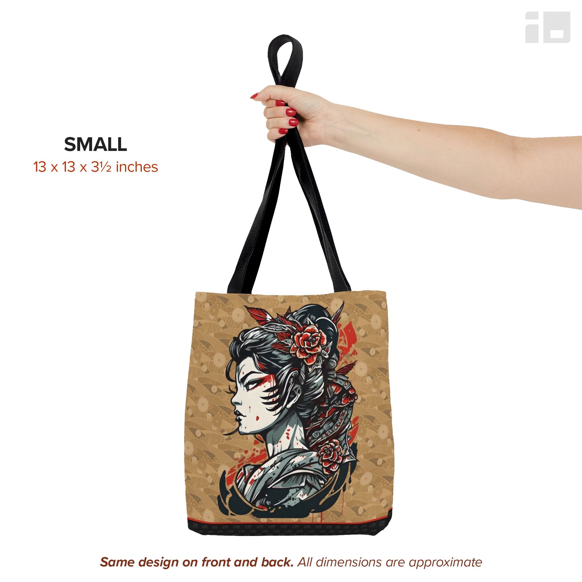 Vibrant Japanese Geisha Tote Bag - Tattoo Inspired City Bag Bags InkedOut 